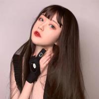 假发女长发逼真自然全头套空气刘海黑长直发气质修脸帽子假发|[深棕色] +小护理五件套