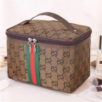 化妆包大容量随身手提洗漱包旅行收纳盒小可爱韩版化妆包|大号双E深咖啡