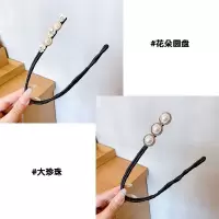 仙珍珠盘发器花朵蓬松丸子卷发造型盘头头花头盘发器|花朵圆盘+大珍珠[两件套]