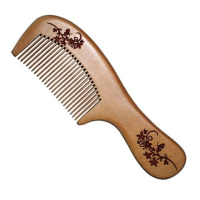 梳梳子木梳子梳子宽齿男女家用按摩梳|桃木雕花F款