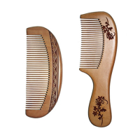 梳梳子木梳子梳子宽齿男女家用按摩梳|[桃木2件套]B款+F款