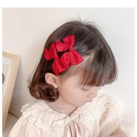 儿童发夹蝴蝶结头饰可爱公主小女孩发饰儿童小号发夹头饰夹子|可爱Baby-红色发夹