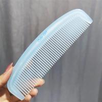 大号夜光加厚塑料梳子20厘米女式美发厚发卷发长发无柄月牙梳子|海洋蓝