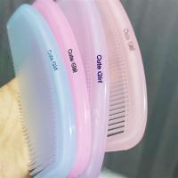 大号夜光加厚塑料梳子20厘米女式美发厚发卷发长发无柄月牙梳子|随机颜色2把