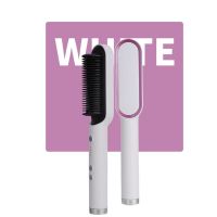 直发梳子直发夹板两用不发内扣刘海器卷发棒直发棒两用拉直板|五档调温+机芯+不伤发[白]