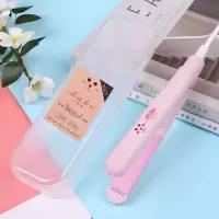 迷你小夹板空气刘海内扣卷发棒直卷两用直发器不发小型烫发器|粉色+收纳盒
