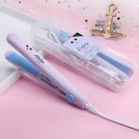 迷你小夹板空气刘海内扣卷发棒直卷两用直发器不发小型烫发器|紫色+收纳盒