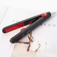 迷你小夹板空气刘海内扣卷发棒直卷两用直发器不发小型烫发器|黑色+收纳盒