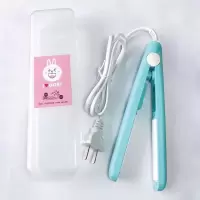 迷你小夹板空气刘海内扣卷发棒直卷两用直发器不发小型烫发器|微笑绿+收纳盒