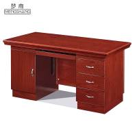 梦商 1.4米多层实木办公桌 1400*600*760mm 1张