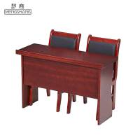 梦商 双人条形桌一套(含椅子)1400×400×750mm 一套