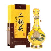 牛栏山经典二锅头黄龙52度清香型白酒500ml*6瓶整箱装