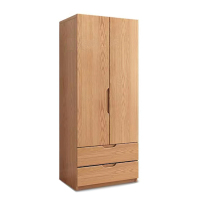 天瑞通邦 实木二门更衣柜(上柜下抽)800/600*500*2000mm 组