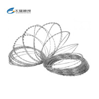 天瑞通邦 刀片刺绳刺网滚笼刀片安全防护网防盗网防爬网 双螺旋50圈经 米