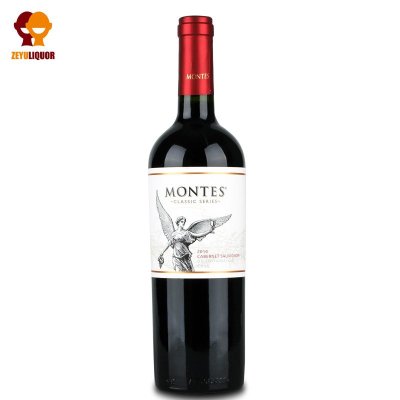 智利蒙特斯Montes欧法赤霞珠干红葡萄酒750mL 单支装