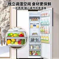 美的630双开门双变频一级能效超薄家用风冷无霜对开二门净味大容量白色智能制冰冰箱MR-630WKPZE 流苏白