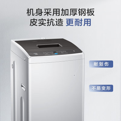 海尔(Haier)波轮洗衣机8公斤容量全自动 家用 小洗衣机 桶自洁 海立方内桶 智能双水位 EB80M20Mate1