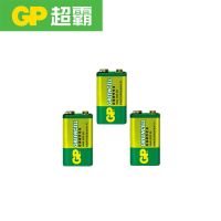 GP超霸9V电池话筒层叠1604G 6F22 9V方形9伏万用表碳性电池 3粒价
