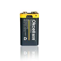 欧荷充电电池9V 6F22万用表测线仪仪器电池USB新型充电1604G