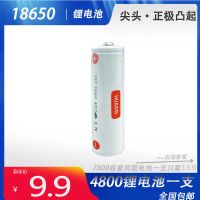 18650大容量锂电池3.7v小风扇手电筒4.2v唱戏收音机头灯充电电池 18650尖头(正极凸起) [容量4800]电