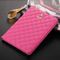 苹果2017/2018款ipad9.7寸保护套iPad5/6air2防摔MINI2/3/4外壳潮 皇冠玫红色 迷你 7.