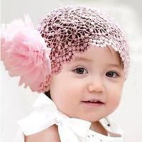 韩版宝宝发带婴幼儿儿童宝宝发带头花女婴公主头饰假发刘海卷头带 网状双花粉色