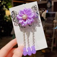 汉服儿童发饰发卡头饰夹子韩国古风古代公主饰品女童古装公主发夹 24#明月清风