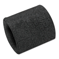 专业长款护腕男女篮球跑步擦汗护手腕提花毛巾护腕套吸汗透气 黑色 基础毛巾长款