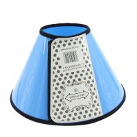 宠物防咬项圈狗狗项圈猫狗头套宠物用品伊丽莎白圈防舔防咬防抓圈 [蓝色项圈] [彩色]A9圈围14-19深度8.5