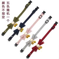 宠物项圈小型狗狗猫咪项圈公主珍珠蝴蝶结铃铛可爱饰品宠物用品 颜色随机一个 S