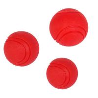 宠物穿绳球 狗狗带棉绳橡胶实心弹力玩具 手提球 训狗球 实心球 实心篮球 小号约4.5CM