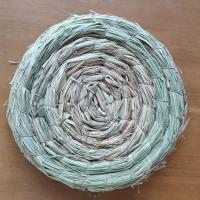 鸽子窝玉米皮防侧翻鸽子草窝油草窝稻草编繁殖巢盆鸟窝鸽用品用 平底纯稻草窝(实惠款) 数量:1