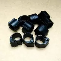 鸽具鸽子用品用具信鸽足环脚环赛鸽仿真电子环信鸽环彩色识别环 黑色电子环50个