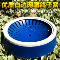鸽子巢窝鸽子窝下蛋孵蛋专用塑料鸽窝巢窝防侧翻布垫信鸽用品用具 优质白边网眼鸽子窝1个(满5个)
