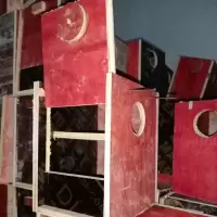 实木繁殖箱虎皮牡丹文鸟鹦鹉玄风繁殖箱竖式鸟窝 虎皮牡丹鸟窝左挂带钉子