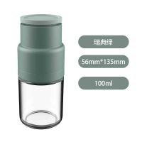 乐博黑胡椒粒研磨器海盐白胡椒粉研磨瓶手动迷你花椒磨粉神器家用 瑞典绿