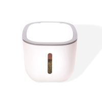 米桶储米箱家用防虫防潮密封20斤米缸面桶大米面粉杂粮厨房储存罐 时尚灰（20斤装）