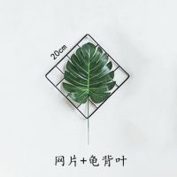 ins北欧创意墙上装饰品挂件客厅卧室宿舍房间墙壁挂饰品餐厅布置 网片+龟背叶