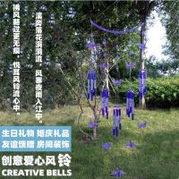 夜光风铃挂件古风日式可爱手工挂饰卧室装饰品房间小铃铛生日礼物 20管紫色千纸鹤