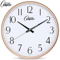 康巴丝挂钟钟表欧式摇摆钟表客厅静音时钟创意个性家用电子石英钟 33厘米金色S 静音机芯