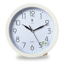 北极星静音座钟挂钟摆钟免砸墙客厅卧室时尚创意台式现代简约家用 [店长力荐进口铃木机芯]2850白色圆形座挂两用 10英寸