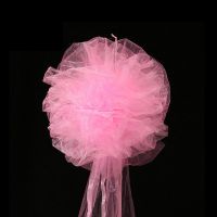 楼梯扶手装饰台阶布置套装婚庆结婚装饰用品喜字婚房气球拉花彩带 粉色直径约28CM纱球2个