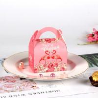 结婚用品喜糖盒子创意婚礼喜糖礼盒喜糖袋糖果包装盒婚庆糖盒批发 火烈鸟(NJ-0379) 小号(10个糖盒)