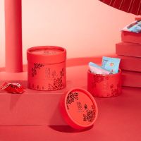 结婚喜糖盒子婚礼糖果盒喜糖礼盒空盒包装盒婚庆糖盒中国风喜糖袋 [牡丹红金款] 小号糖盒[20个]