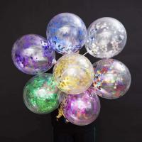 透明亮片气球批发地推装饰儿童玩具气球加厚透明魔力气球泡沫气球 混装亮片气球 10个