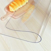 餐桌布防水防油防烫餐桌垫pvc塑料板软玻璃透明桌布茶几垫电视柜 1.0透明[环保无味]圆角 60*40cm