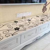 防水防油免洗pvc电视柜桌布台布水晶垫床头柜鞋柜茶几餐桌软玻璃 黑色抽象1.0 40*40cm