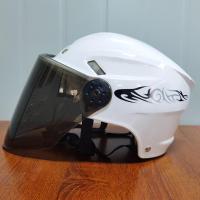 特价!电动车头盔夏季头盔男女通用电动车头盔防紫外线安全帽316 白色 高清透明镜片