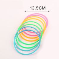彩虹塔套圈早教益智玩具家庭幼儿园亲子叠叠乐投掷套圈圈练习游戏 10个13厘米小圈