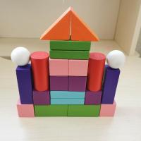 几何形状一年级小学立体图形教具圆柱体长方体正方体积木不同形状 22粒基础款